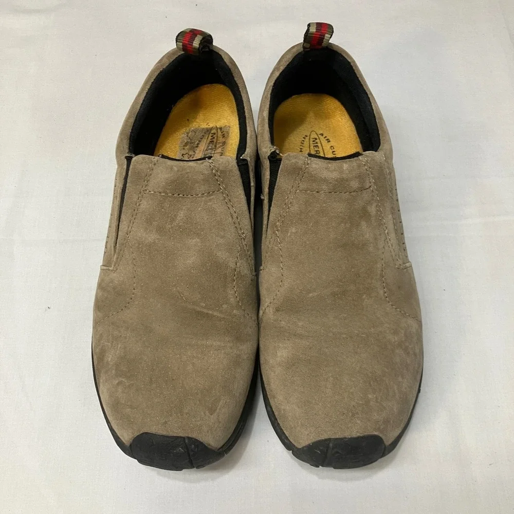 Merrell Jungle Moc Men 8 Classic Taupe Suede Slip On Hiking Shoes 60801 Gorpcore